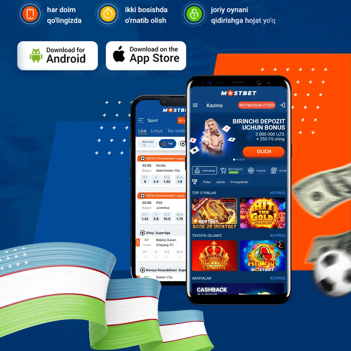 Android va iOS uchun Mostbet ilovalari haqida