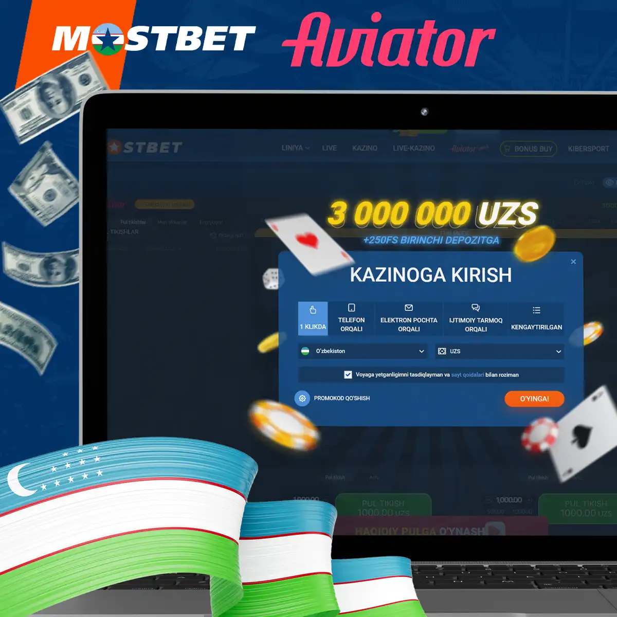 Aviator Mostbet o'ynashni boshlash bo'yicha bosqichma-bosqich ko'rsatma