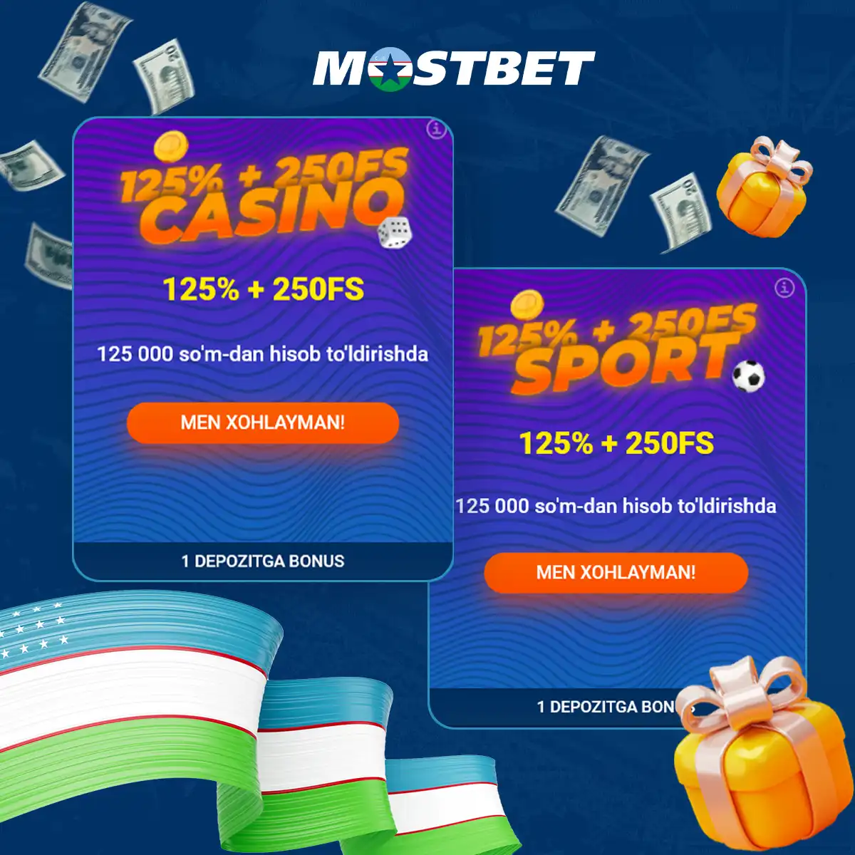 Mostbet roʻyxatdan oʻtgandan keyin bonuslarni taqdim etadi