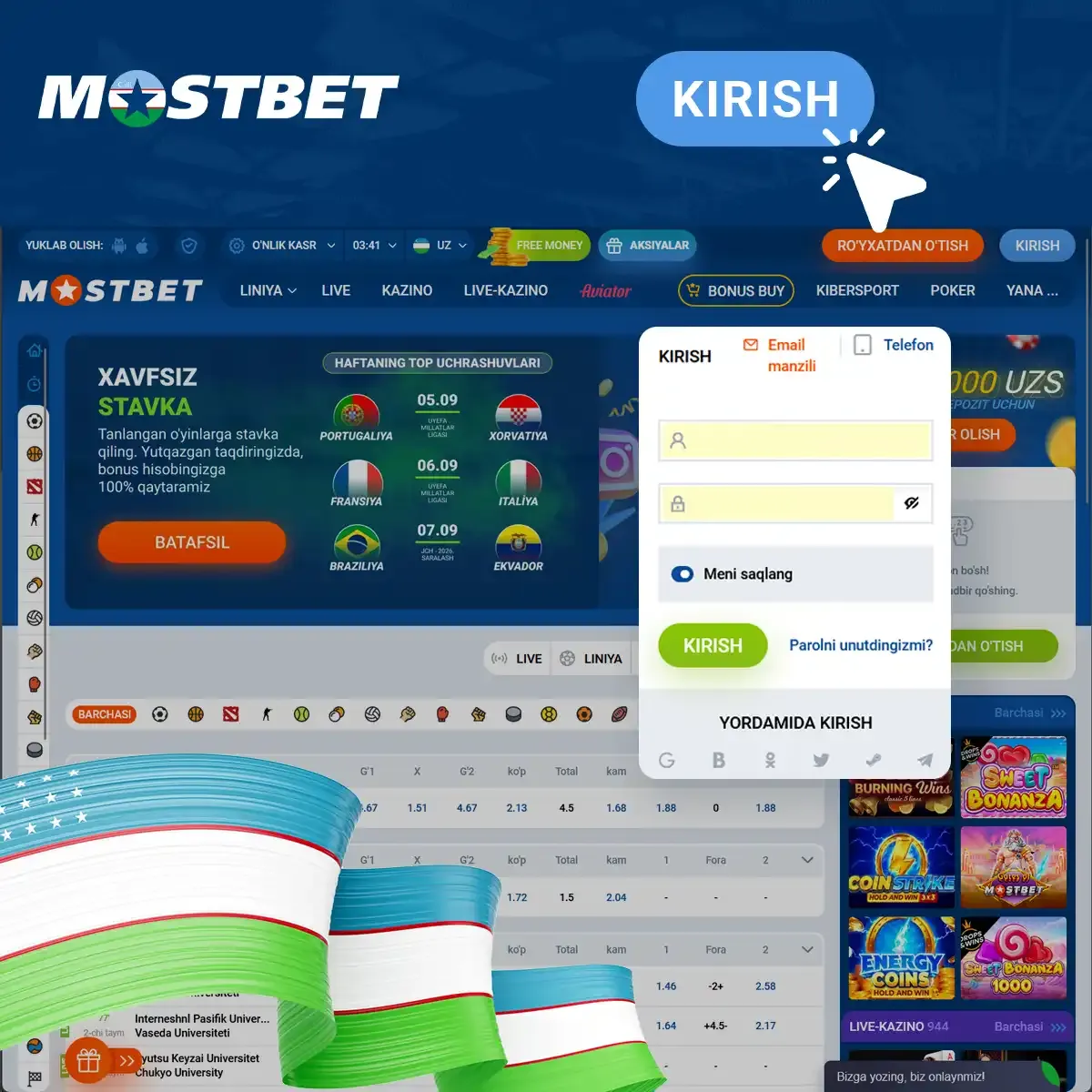 Ro'yxatdan o'tgandan keyin Mostbet hisobingizga qanday kirish mumkin?